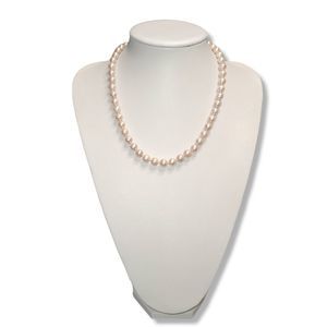 Full Nacre Round Matching Pink Genuine Cultered Pearl Strand 8-9mm 20"